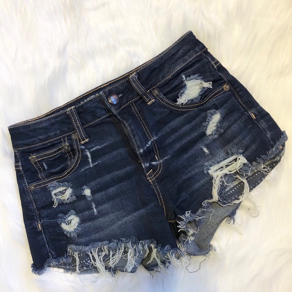 American Eagle Outfitters Pants - Stretchy Distressed DENIM Shorts | American Eagle
